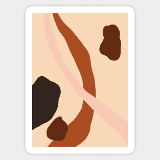 Abstract Earth Tones 3.3 Sticker